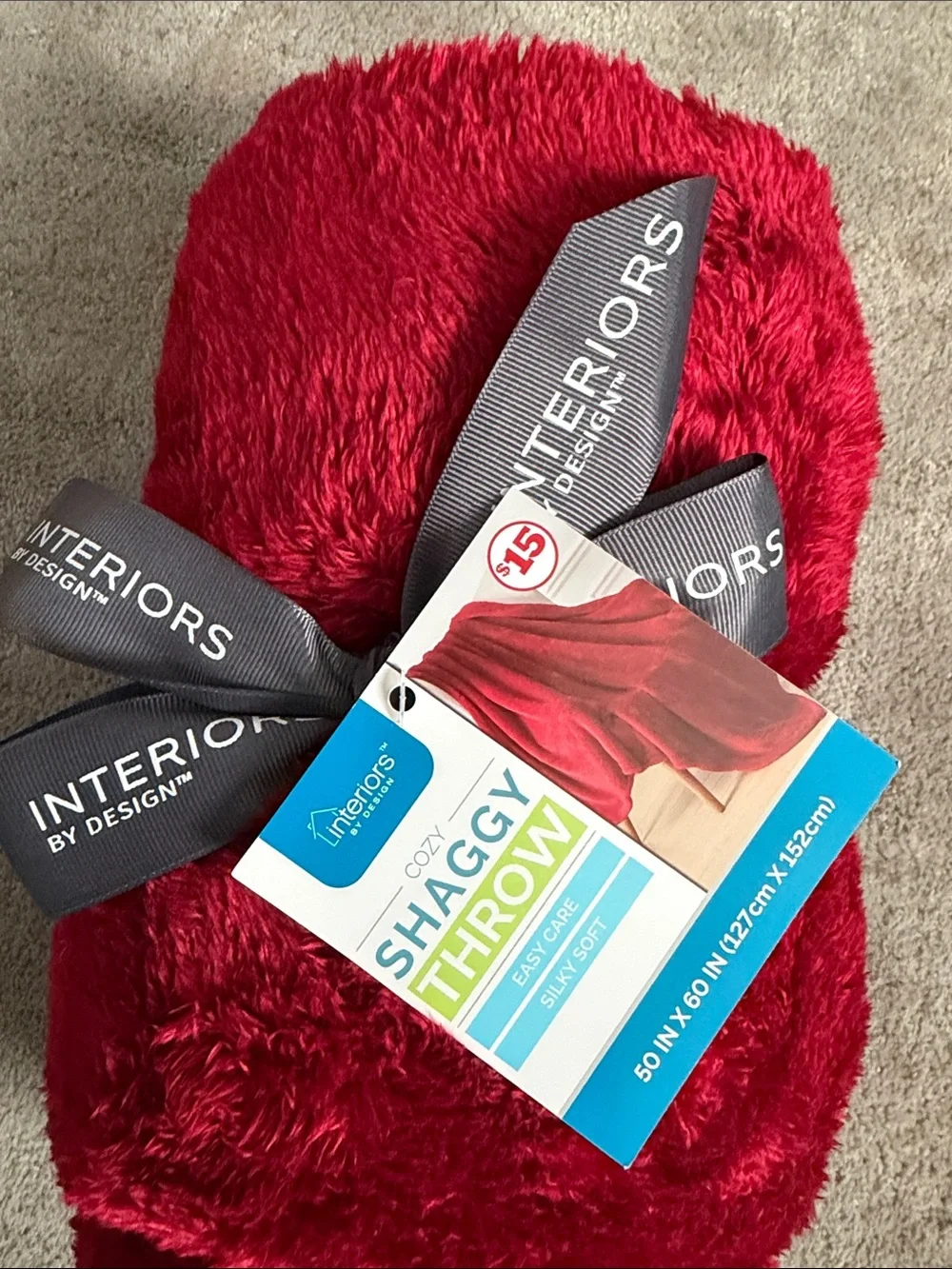 Shaggy Throw Blanket - Deep Red